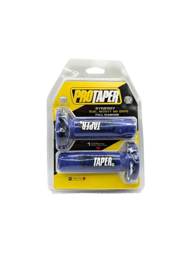 برو تابس مقابض مقود بروتابر سينيرجي مزدوجة الكثافة 7/8 بوصة – لون أزرق للدراجات النارية والموتوكروس - Image 2